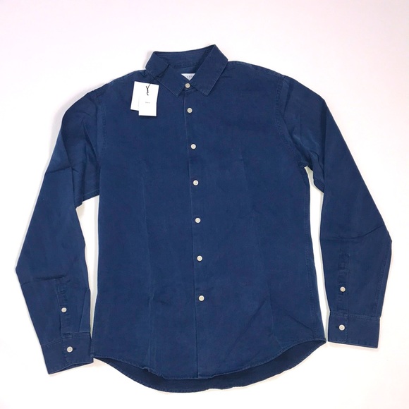 Sandro button up casual chambray shirt small size